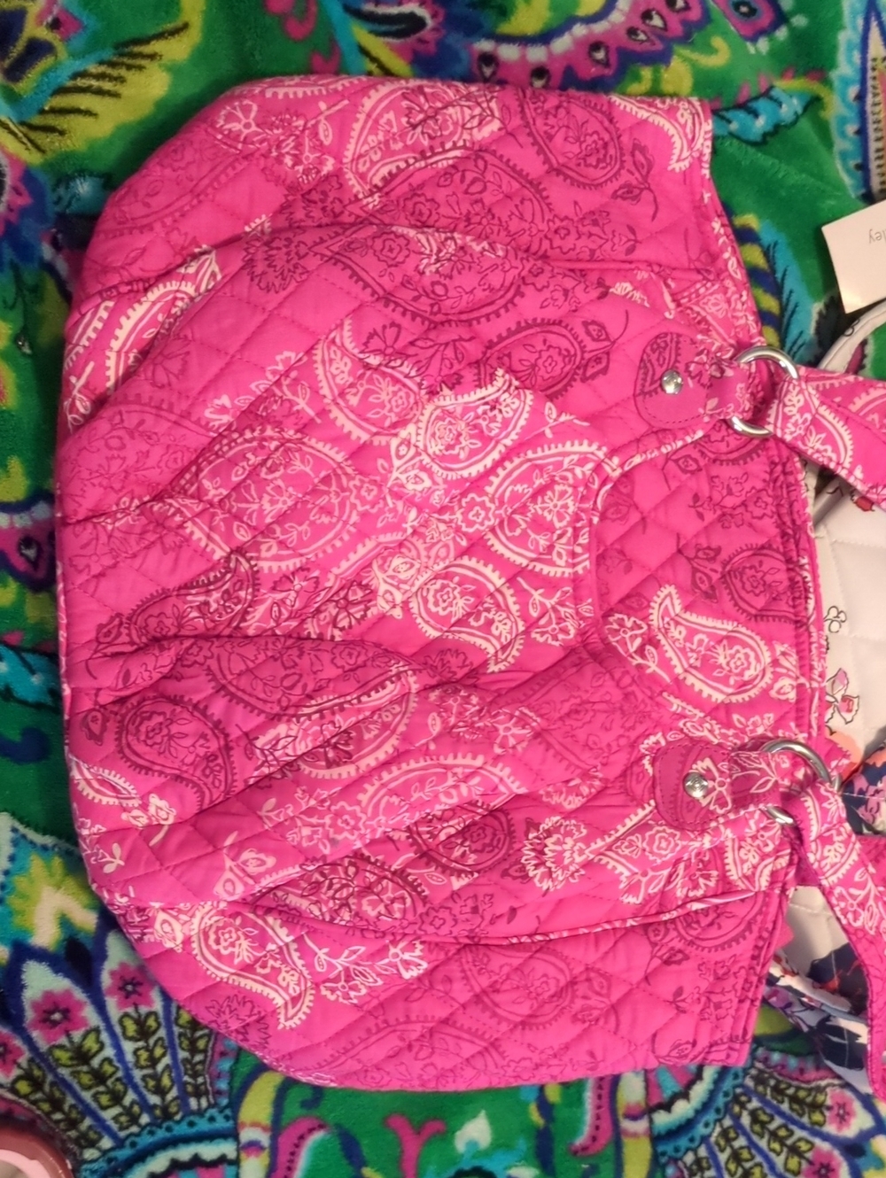 Pink Vera Bradley Retired Glenna Stamped Paisley